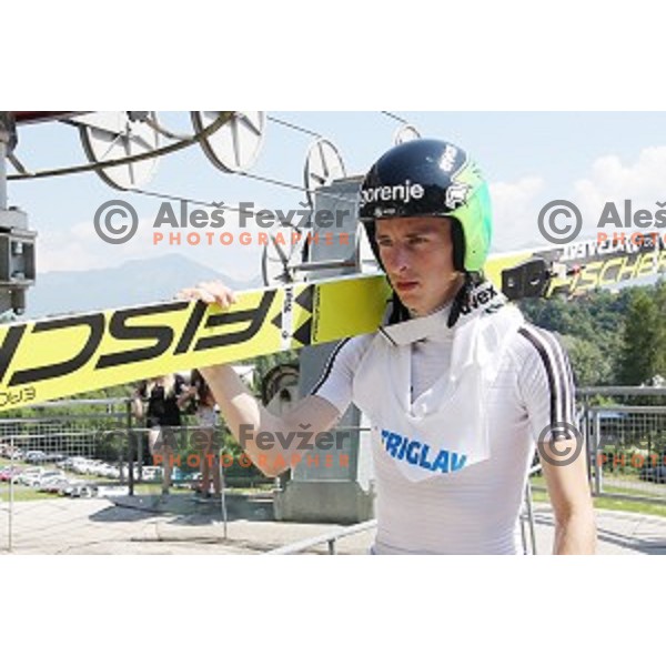 Jaka Hvala of Slovenia during FIS Continental Cup Ski Jumping in Kranj, Slovenia on July 2, 2016