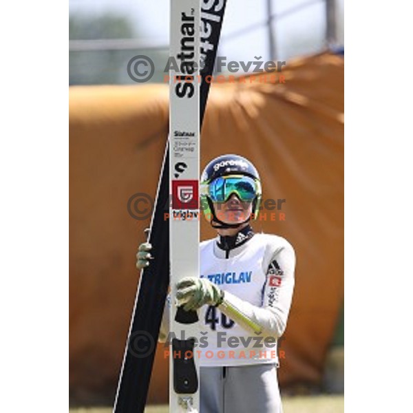 Domen Prevc of Slovenia during FIS Continental Cup Ski Jumping in Kranj, Slovenia on July 2, 2016