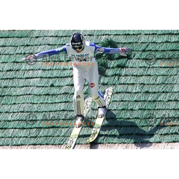Jaka Hvala of Slovenia during FIS Continental Cup Ski Jumping in Kranj, Slovenia on July 2, 2016