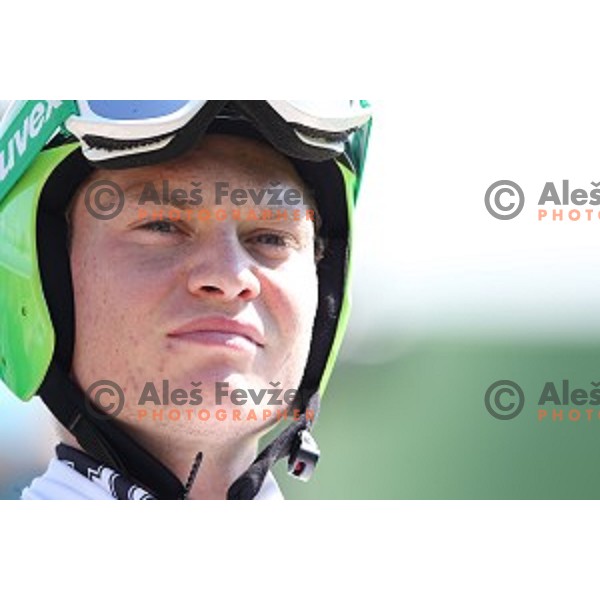 Anze Lanisek of Slovenia during FIS Continental Cup Ski Jumping in Kranj, Slovenia on July 2, 2016