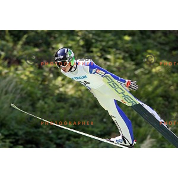 Jaka Hvala of Slovenia during FIS Continental Cup Ski Jumping in Kranj, Slovenia on July 2, 2016