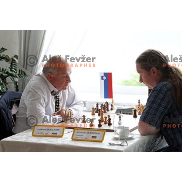 Aleksander Beljavski competes at Vidmar Memorial chess tournament in hotel Toplice, Bled, Slovenia on July 3, 2016