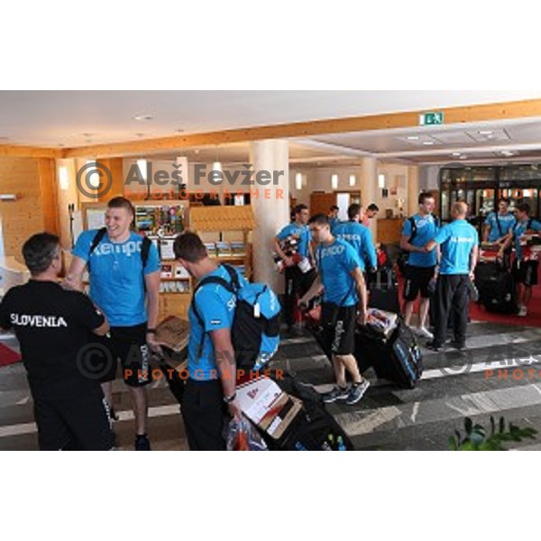 meeting of Slovenia Olympic Handball Team in hotel Planja at Rogla Olympic Centre, Slovenia on July 4, 2016