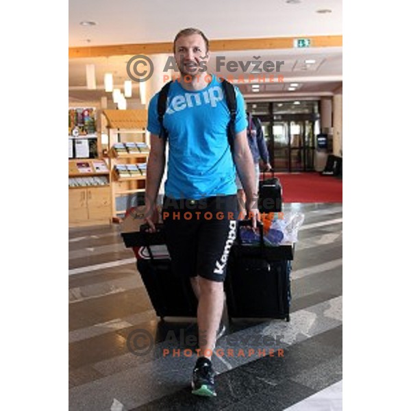 Ziga Mlakar at meeting of Slovenia Olympic Handball Team in hotel Planja at Rogla Olympic Centre, Slovenia on July 4, 2016