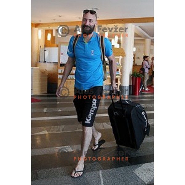 Vid Kavticnik at meeting of Slovenia Olympic Handball Team in hotel Planja at Rogla Olympic Centre, Slovenia on July 4, 2016