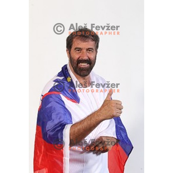 Veselin Vujovic, head coach of Slovenia Olympic Handball Team at official photo shooting in hotel Planja at Rogla Olympic Centre, Slovenia on July 4, 2016