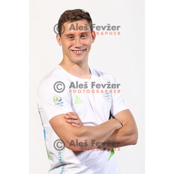 Darko Cingesar, member of Slovenia Olympic Handball Team at official photo shooting in hotel Planja at Rogla Olympic Centre, Slovenia on July 4, 2016