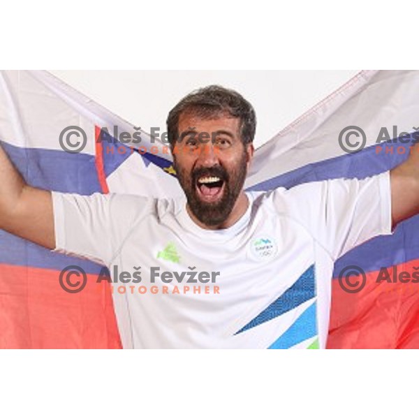 Veselin Vujovic, head coach of Slovenia Olympic Handball Team at official photo shooting in hotel Planja at Rogla Olympic Centre, Slovenia on July 4, 2016