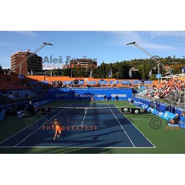 Centre court during match Golovin-Knapp at Banka Koper Slovenia Open WTA tournament in Portoroz, Slovenia 19.9.2007.Photo Ales Fevzer 