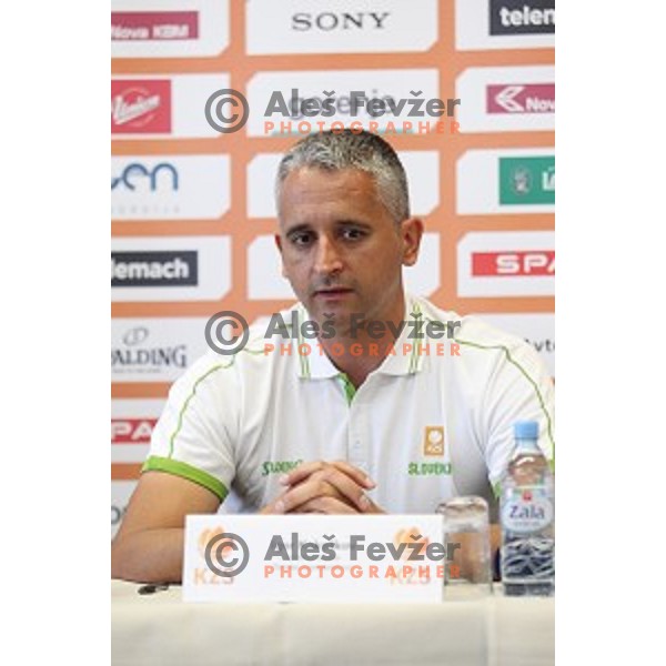 Igor Kokoskov, head coach of Slovenia National Basketball team during KZS press conference in Radisson Blu Plaza hotel in Ljubljana, Slovenia on July 8, 2016