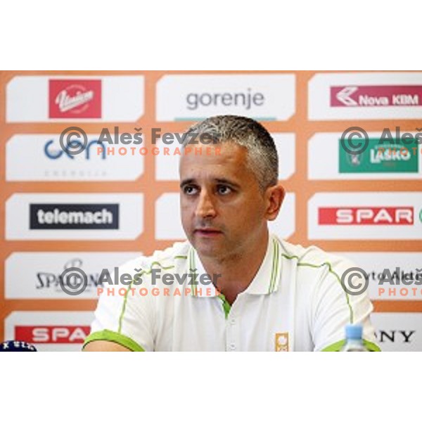 Igor Kokoskov, head coach of Slovenia National Basketball team during KZS press conference in Radisson Blu Plaza hotel in Ljubljana, Slovenia on July 8, 2016