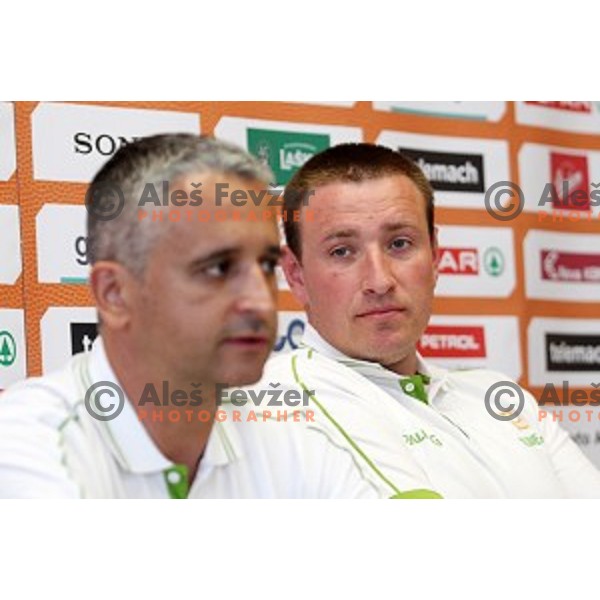 Matjaz Smodis, general manager of Slovenia National Basketball team during KZS press conference in Radisson Blu Plaza hotel in Ljubljana, Slovenia on July 8, 2016