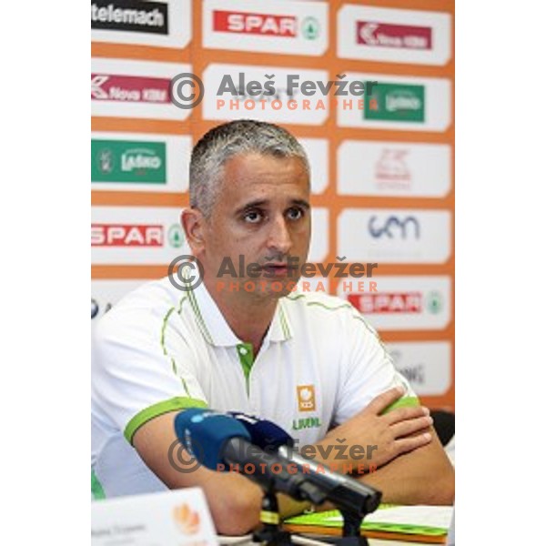 Igor Kokoskov, head coach of Slovenia National Basketball team during KZS press conference in Radisson Blu Plaza hotel in Ljubljana, Slovenia on July 8, 2016
