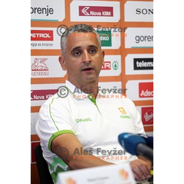 Igor Kokoskov, head coach of Slovenia National Basketball team during KZS press conference in Radisson Blu Plaza hotel in Ljubljana, Slovenia on July 8, 2016
