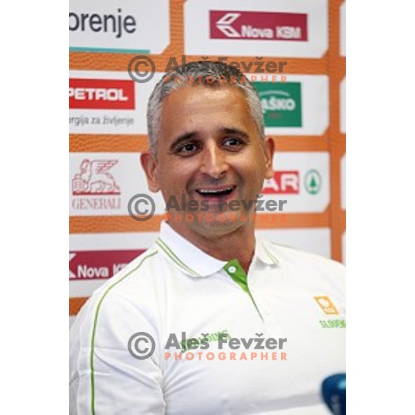 Igor Kokoskov, head coach of Slovenia National Basketball team during KZS press conference in Radisson Blu Plaza hotel in Ljubljana, Slovenia on July 8, 2016