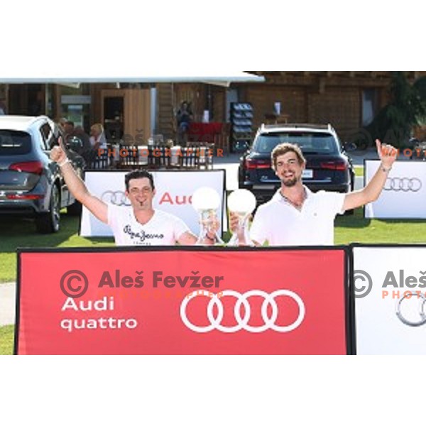Dejan Maric and Janez kokelj, winners of Audi Quattro Final golf tournament at Smlednik Golf & Country, Ljubljana, Slovenia on July 10, 2016