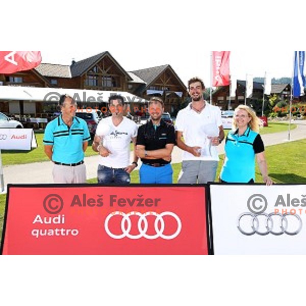 Dejan Maric and Janez kokelj, winners of Audi Quattro Final golf tournament at Smlednik Golf & Country, Ljubljana, Slovenia on July 10, 2016
