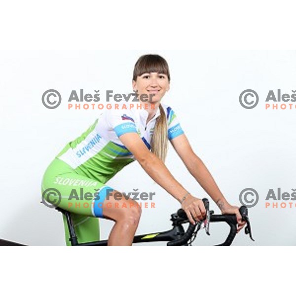 Cyclist Polona Batagelj, member of Slovenia Olympic team for Rio 2016 Olympic games at photo shooting in Ljubljana, Slovenia on July 15, 2016