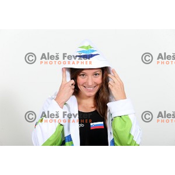 Swimmer Anja Klinar, member of Slovenia Olympic team for Rio 2016 Olympic games at photo shooting in Ljubljana, Slovenia on July 15, 2016