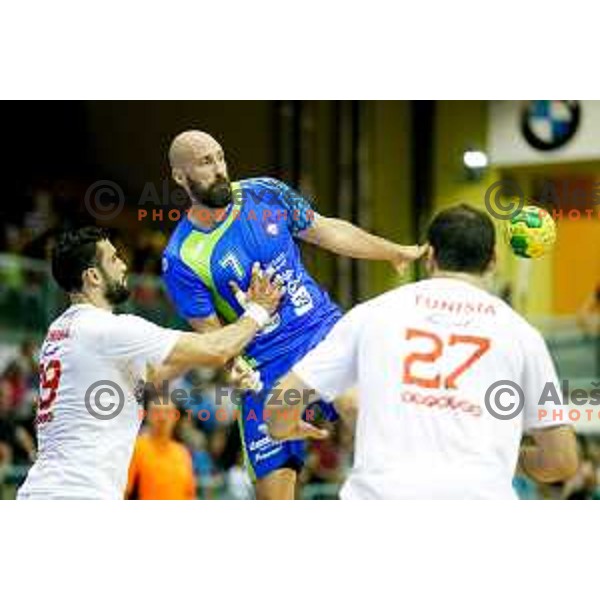 Vid Kavticnik of team Slovenia during friendly handball match between Slovenia - Tunisia, played in dvorana Tabor, Maribor, 16.7.2016