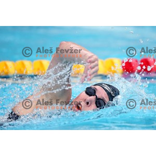 Anja Klinar of Slovenia Swimming team during International Swimming meeting in Radovljica, Slovenia on July 16, 2016