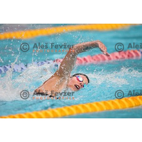 Tjasa Oder of Slovenia Swimming team during International Swimming meeting in Radovljica, Slovenia on July 16, 2016