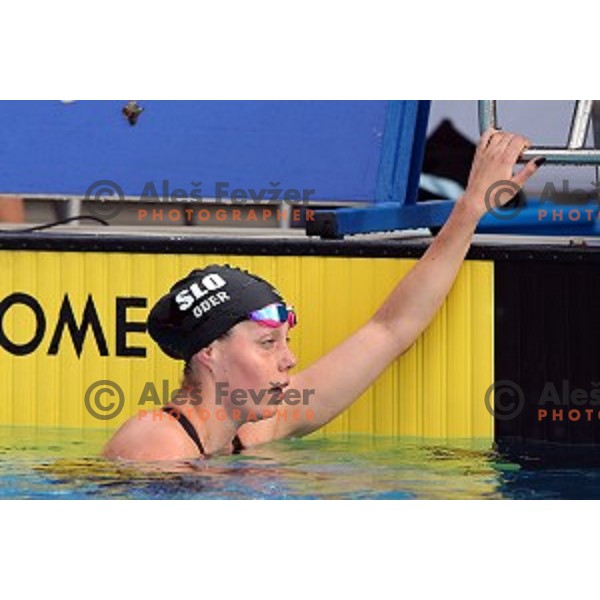 Tjasa Oder of Slovenia Swimming team during International Swimming meeting in Radovljica, Slovenia on July 16, 2016