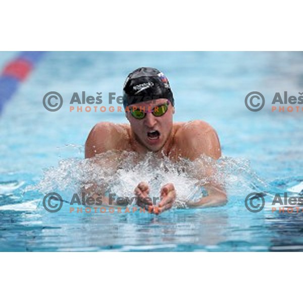 Robert Zbogar of Slovenia Swimming team during International Swimming meeting in Radovljica, Slovenia on July 16, 2016
