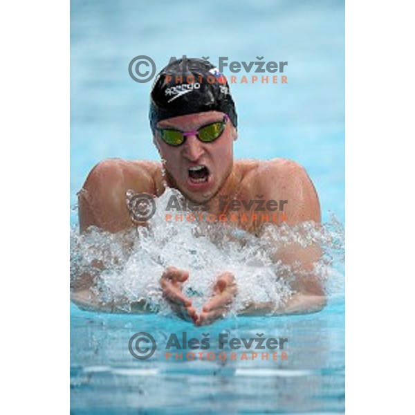 Robert Zbogar of Slovenia Swimming team during International Swimming meeting in Radovljica, Slovenia on July 16, 2016