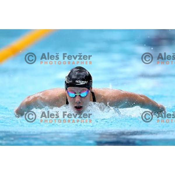 Tjasa Oder of Slovenia Swimming team during International Swimming meeting in Radovljica, Slovenia on July 16, 2016