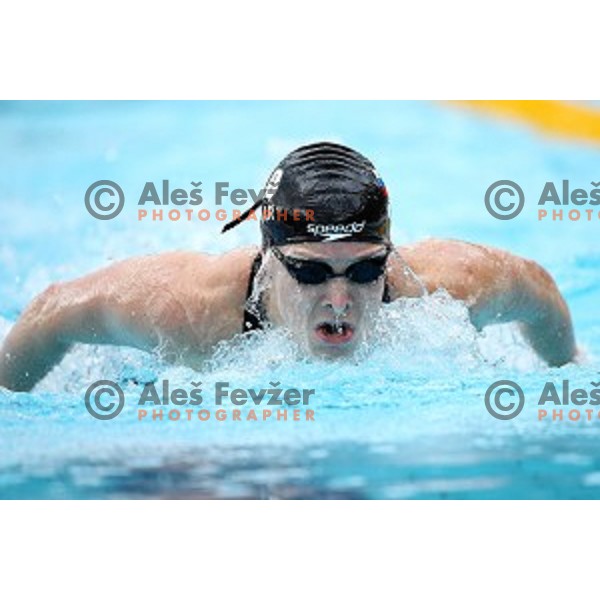 Anja Klinar of Slovenia Swimming team during International Swimming meeting in Radovljica, Slovenia on July 16, 2016