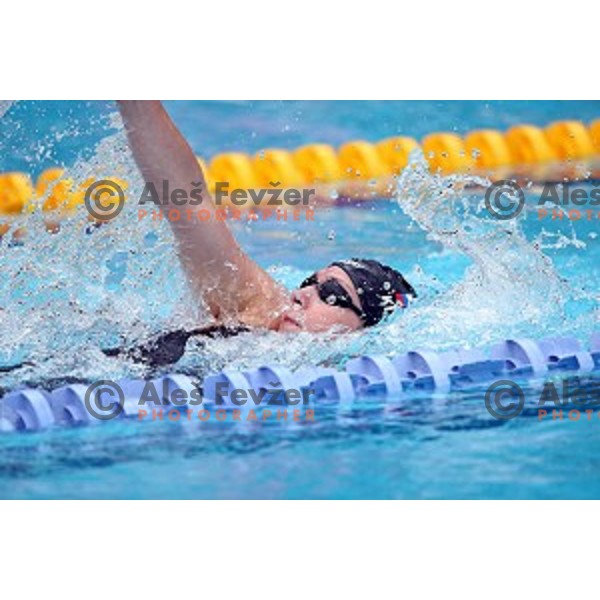 Anja Klinar of Slovenia Swimming team during International Swimming meeting in Radovljica, Slovenia on July 16, 2016
