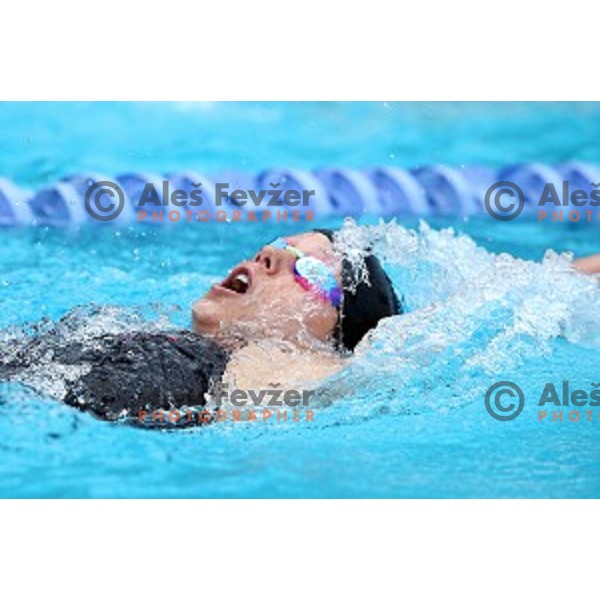 Tjasa Oder of Slovenia Swimming team during International Swimming meeting in Radovljica, Slovenia on July 16, 2016