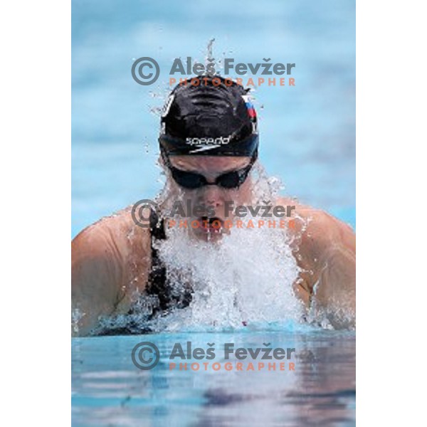 Anja Klinar of Slovenia Swimming team during International Swimming meeting in Radovljica, Slovenia on July 16, 2016
