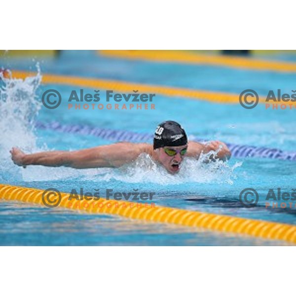 Robert Zbogar of Slovenia Swimming team during International Swimming meeting in Radovljica, Slovenia on July 16, 2016
