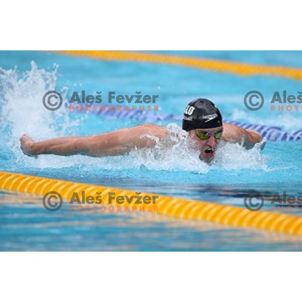 Robert Zbogar of Slovenia Swimming team during International Swimming meeting in Radovljica, Slovenia on July 16, 2016
