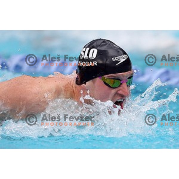 Robert Zbogar of Slovenia Swimming team during International Swimming meeting in Radovljica, Slovenia on July 16, 2016
