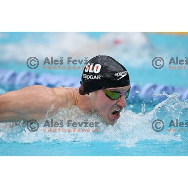 Robert Zbogar of Slovenia Swimming team during International Swimming meeting in Radovljica, Slovenia on July 16, 2016