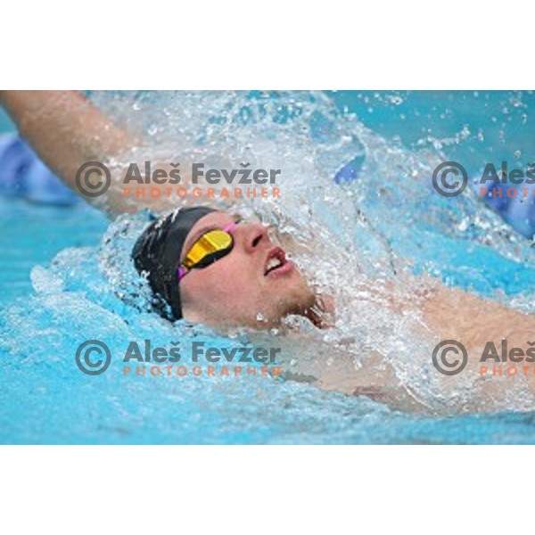 Robert Zbogar of Slovenia Swimming team during International Swimming meeting in Radovljica, Slovenia on July 16, 2016