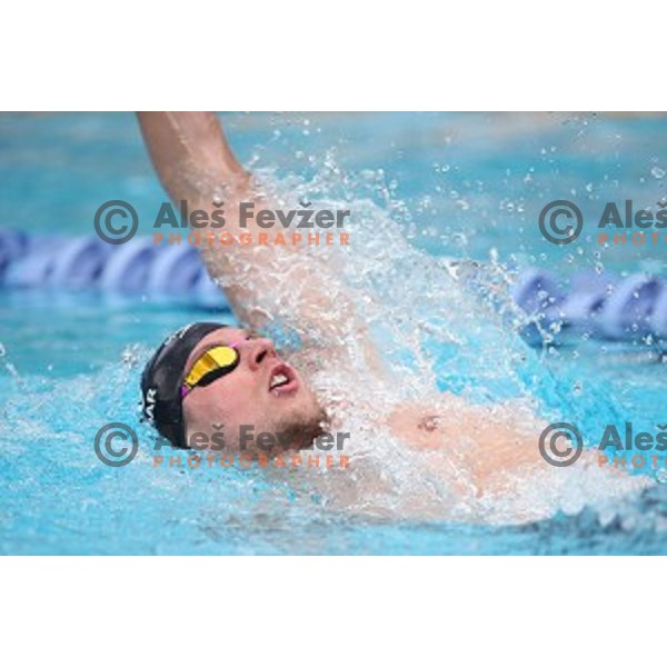 Robert Zbogar of Slovenia Swimming team during International Swimming meeting in Radovljica, Slovenia on July 16, 2016