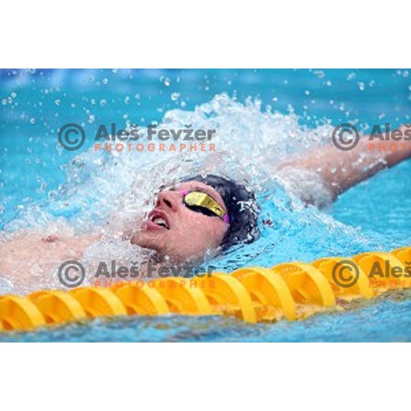Robert Zbogar of Slovenia Swimming team during International Swimming meeting in Radovljica, Slovenia on July 16, 2016