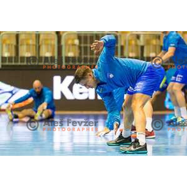 of team Slovenia before friendly handball match between Slovenia - Tunisia, played in dvorana Tabor, Maribor, 16.7.2016