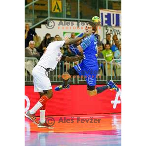 Sebastian Skube of team Slovenia during friendly handball match between Slovenia - Tunisia, played in dvorana Tabor, Maribor, 16.7.2016