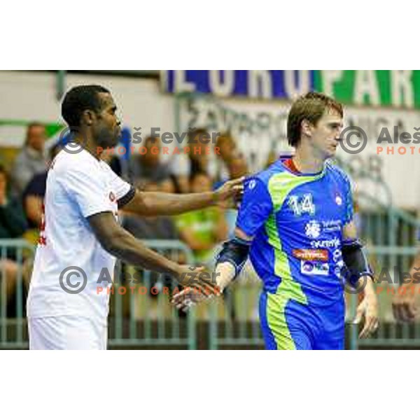 Sebastian Skube of team Slovenia during friendly handball match between Slovenia - Tunisia, played in dvorana Tabor, Maribor, 16.7.2016