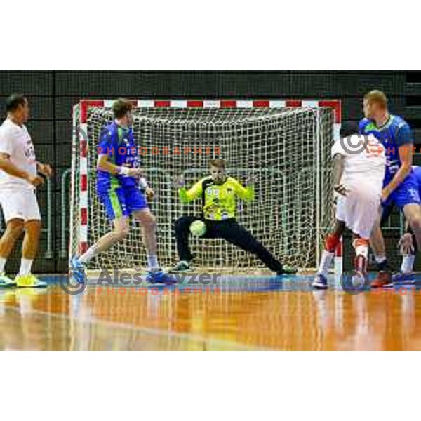 Urban Lesjak of team Slovenia during friendly handball match between Slovenia - Tunisia, played in dvorana Tabor, Maribor, 16.7.2016