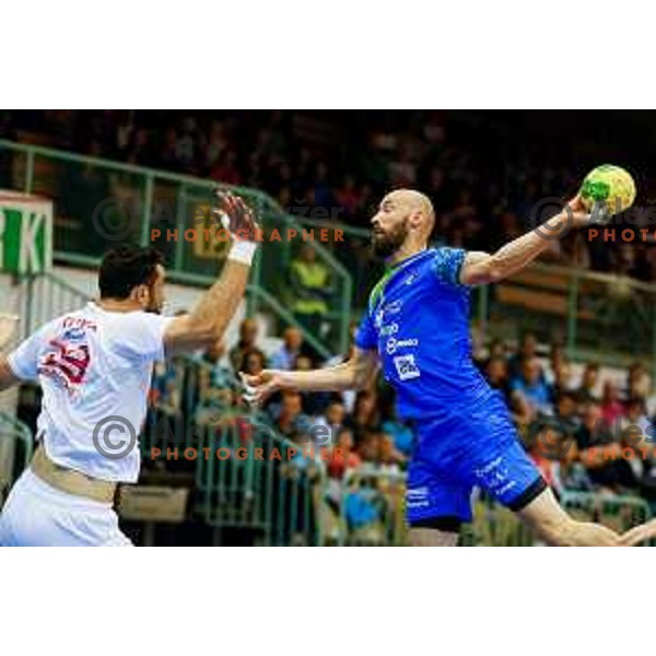 Vid Kavticnik of team Slovenia during friendly handball match between Slovenia - Tunisia, played in dvorana Tabor, Maribor, 16.7.2016