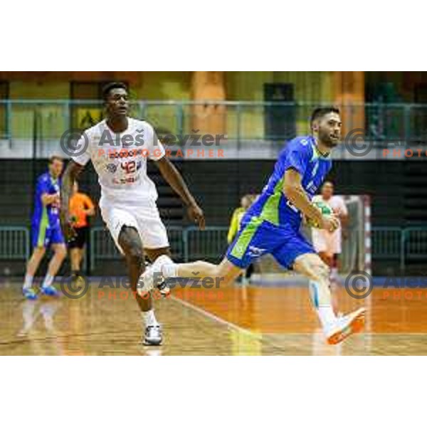 Blaz Janc of team Slovenia during friendly handball match between Slovenia - Tunisia, played in dvorana Tabor, Maribor, 16.7.2016