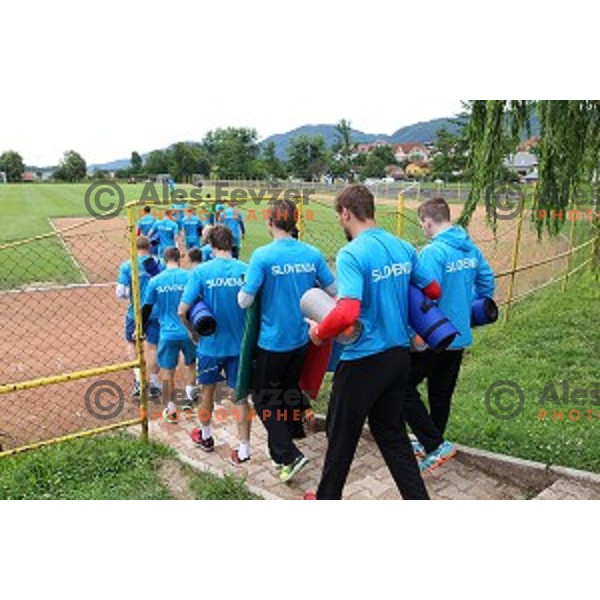 Slovenia Handball team during recovery session in Zrece, Slovenia after first week of preparation for Rio 2016 Olympic games on July 18, 2016