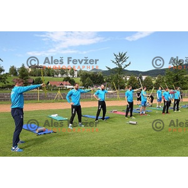 Slovenia Handball team during recovery session in Zrece, Slovenia after first week of preparation for Rio 2016 Olympic games on July 18, 2016