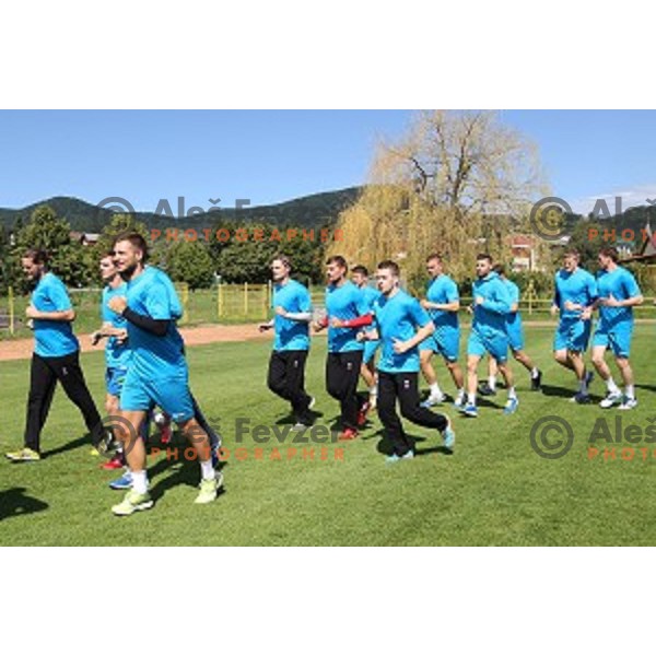 Slovenia Handball team during recovery session in Zrece, Slovenia after first week of preparation for Rio 2016 Olympic games on July 18, 2016